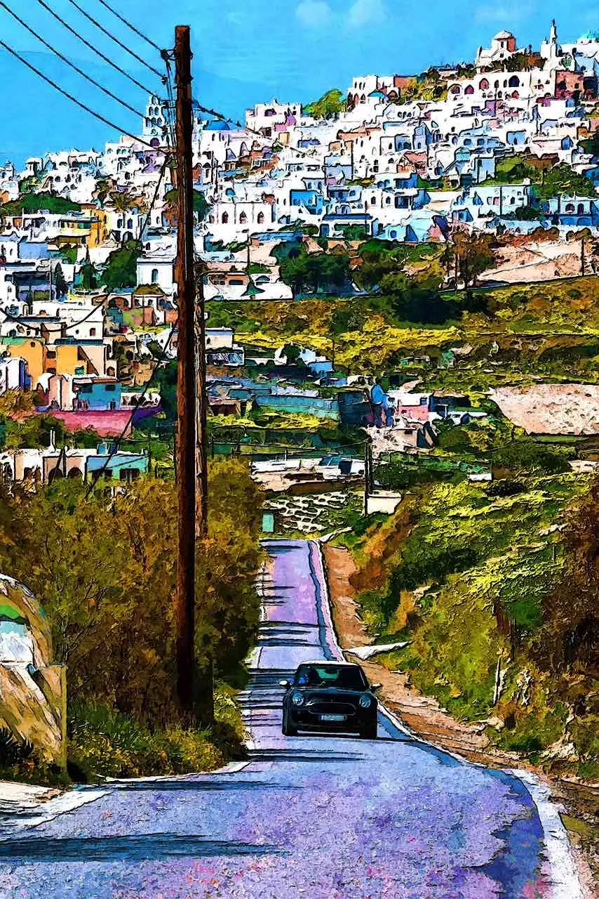 alquilar coche o moto en santorini - Cuánto cuesta rentar un carro en Santorini