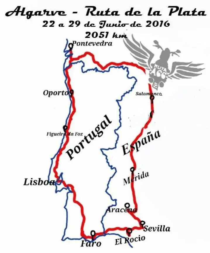ruta de la plata en moto mapa - Cuántos kilómetros hay en la Ruta de la Plata